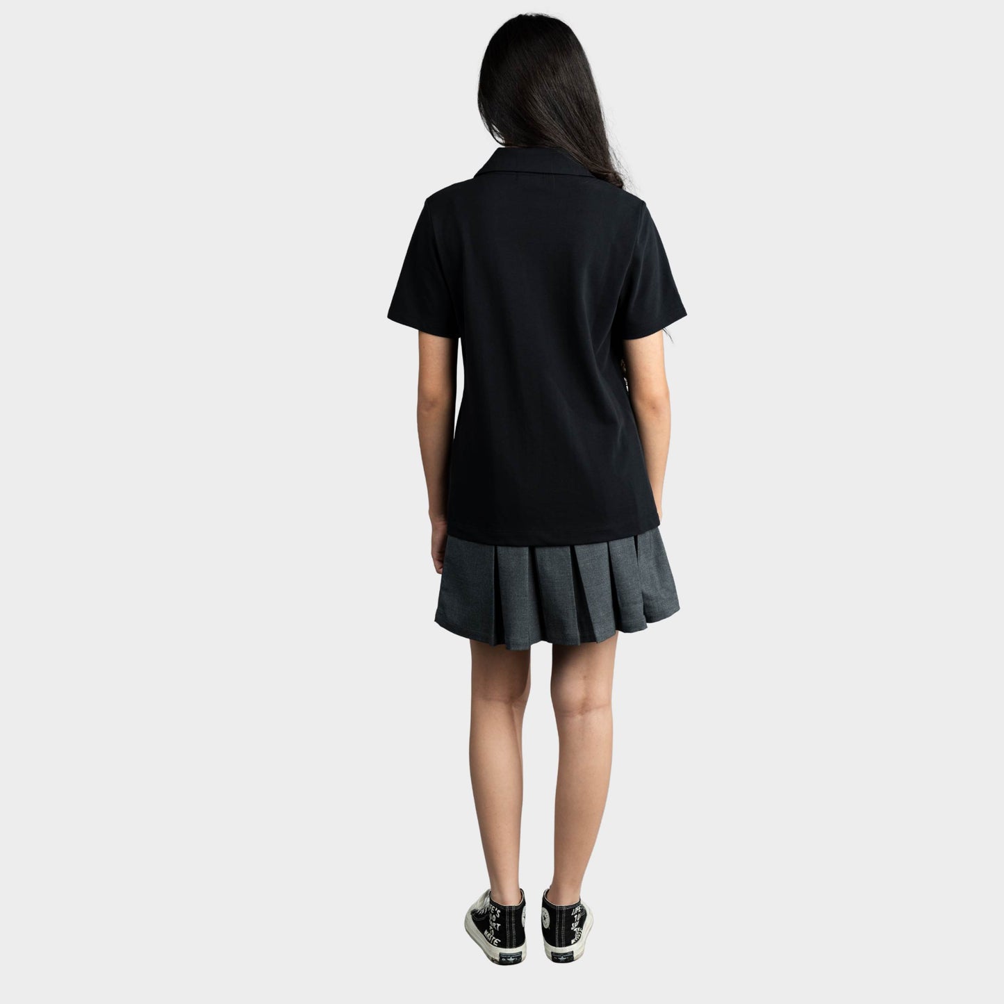 Regina Dominican Pleated Skirt with Bike Shorts Charcoal