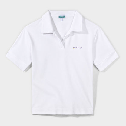 Marlborough Breezy Boxy Short Sleeve Polo White