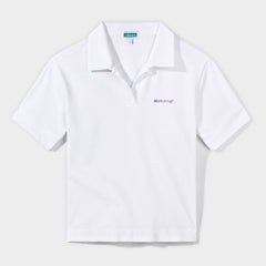 Marlborough Breezy Boxy Short Sleeve Polo White