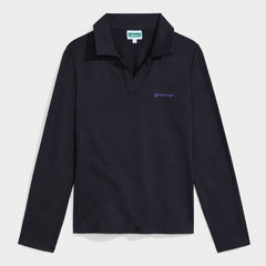 Marlborough Cozy Long Sleeve Polo Black