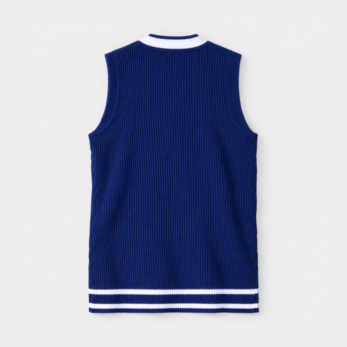 AOLP Letterman Striped Sweater Vest Navy