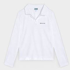 Marlborough Cozy Long Sleeve Polo White