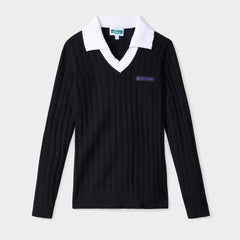 Marlborough Two-fer Pullover Black