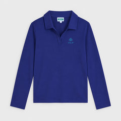 AOLP Cozy Long Sleeve Polo Navy