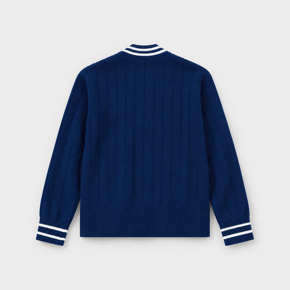 AOLP Letterman V-Neck Cardigan Navy