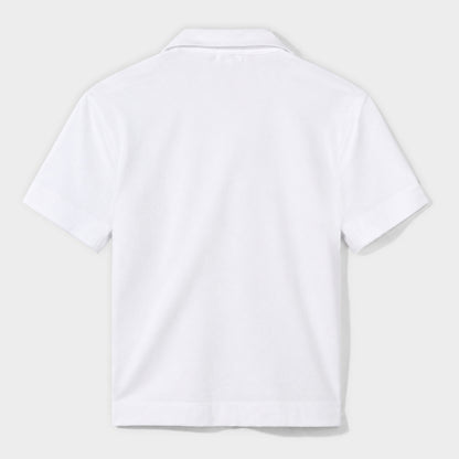 Marlborough Breezy Boxy Short Sleeve Polo White