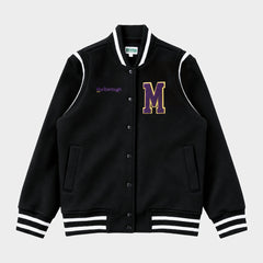 Marlborough Fleece Varsity Jacket Black