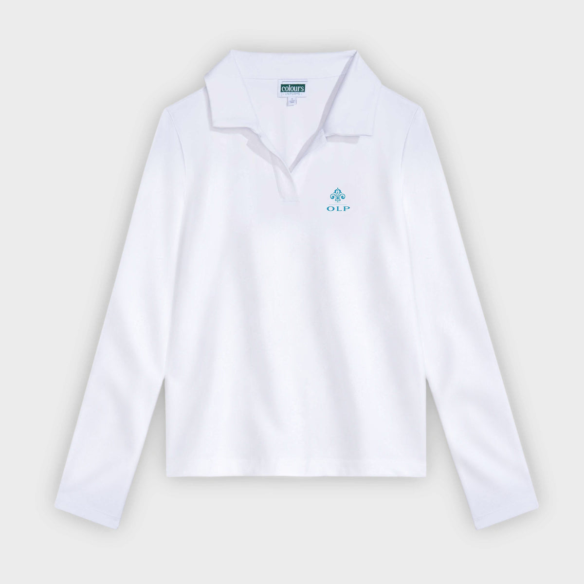 AOLP Cozy Long Sleeve Polo White