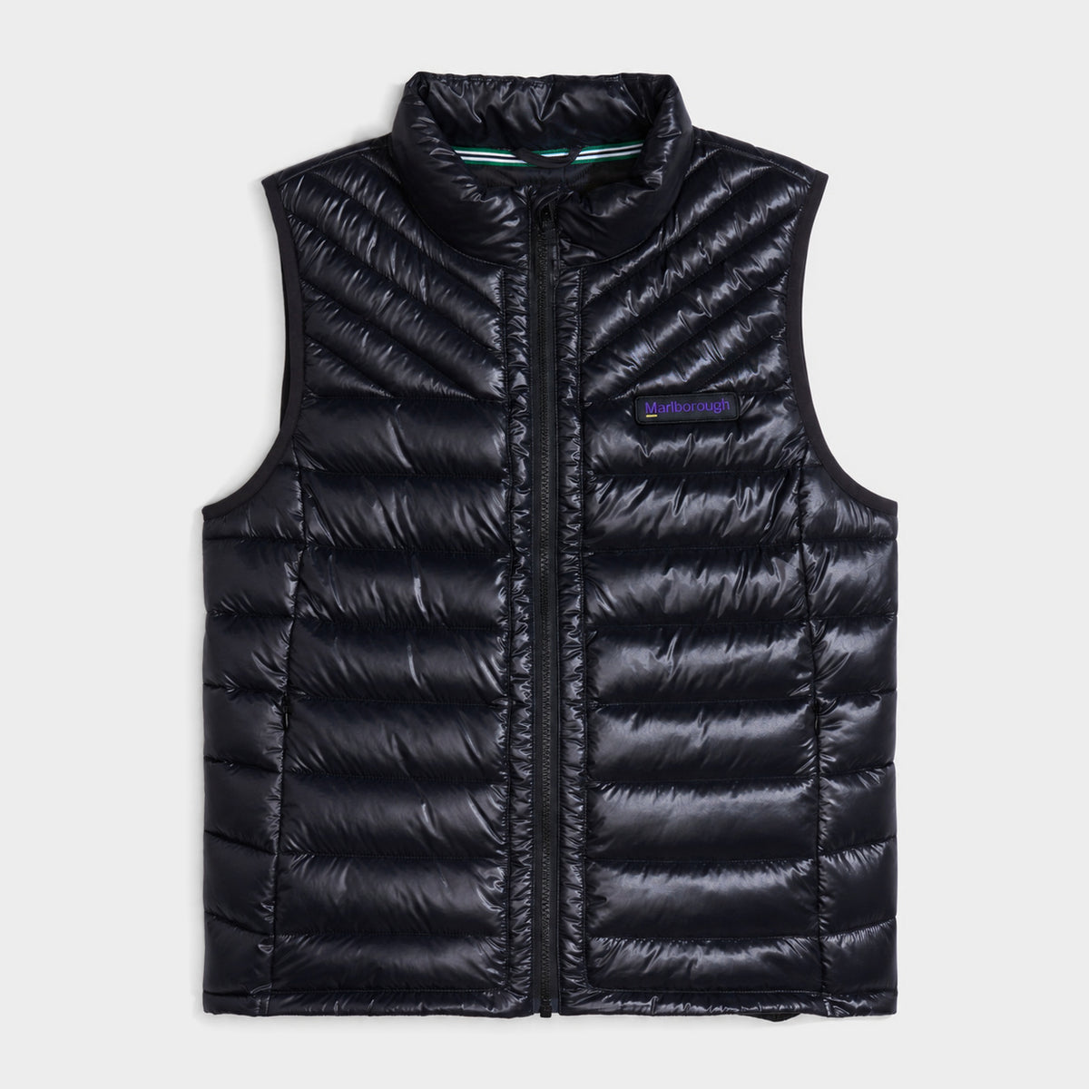 Marlborough Hi-Gloss Puffer Vest Black