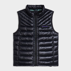 Marlborough Hi-Gloss Puffer Vest Black