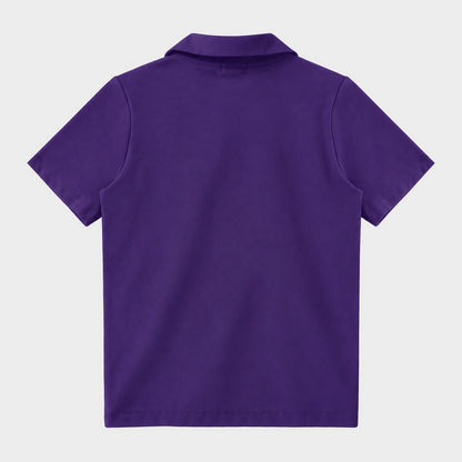 Marlborough Breezy Tailored Short Sleeve Polo Purple