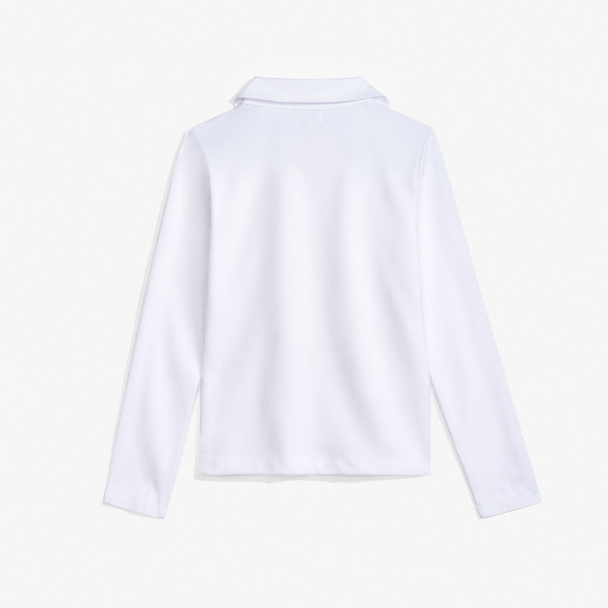AOLP Cozy Long Sleeve Polo White