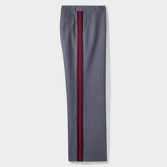 Slouchy Track Trouser Charcoal Black Red