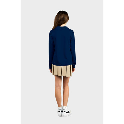 NDB Cozy Long Sleeve Polo Navy