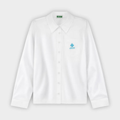 AOLP Long Sleeve Button Down Shirt White