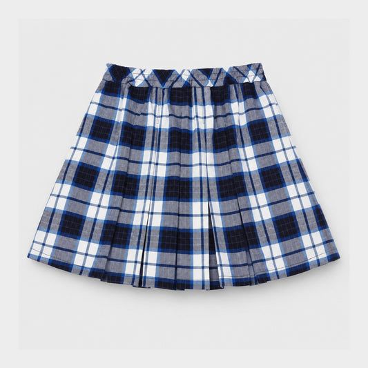 AOLP Plaid Pleated Skirt with Bike Shorts