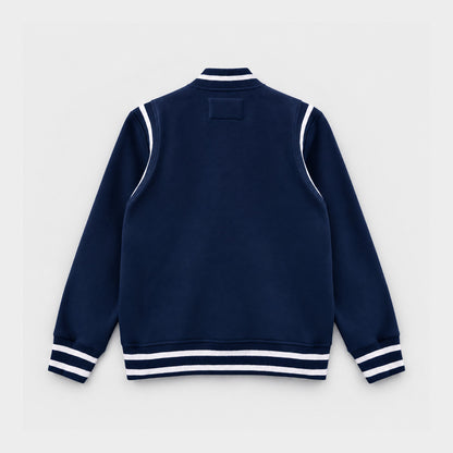 AOLP Fleece Varsity Jacket Navy