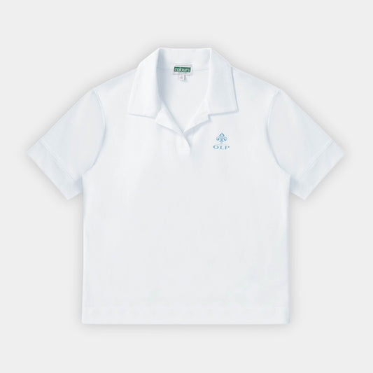 AOLP Breezy Boxy Short Sleeve Polo White