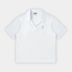 AOLP Breezy Boxy Short Sleeve Polo White