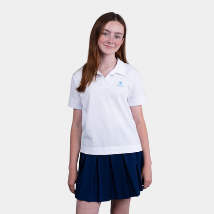 AOLP Breezy Boxy Short Sleeve Polo White