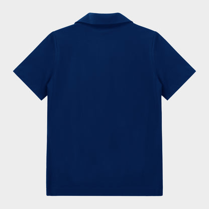 AOLP Breezy Tailored Short Sleeve Polo Navy