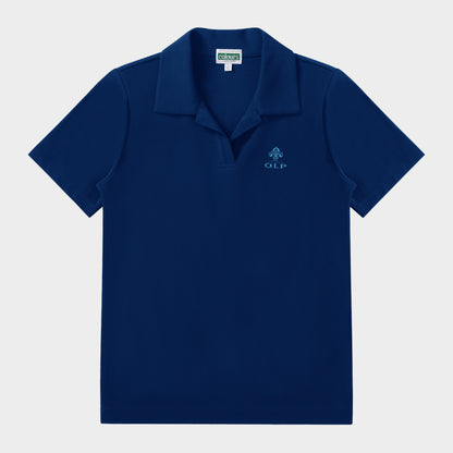 AOLP Breezy Tailored Short Sleeve Polo Navy
