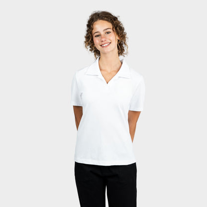 AOLP Breezy Tailored Short Sleeve Polo White