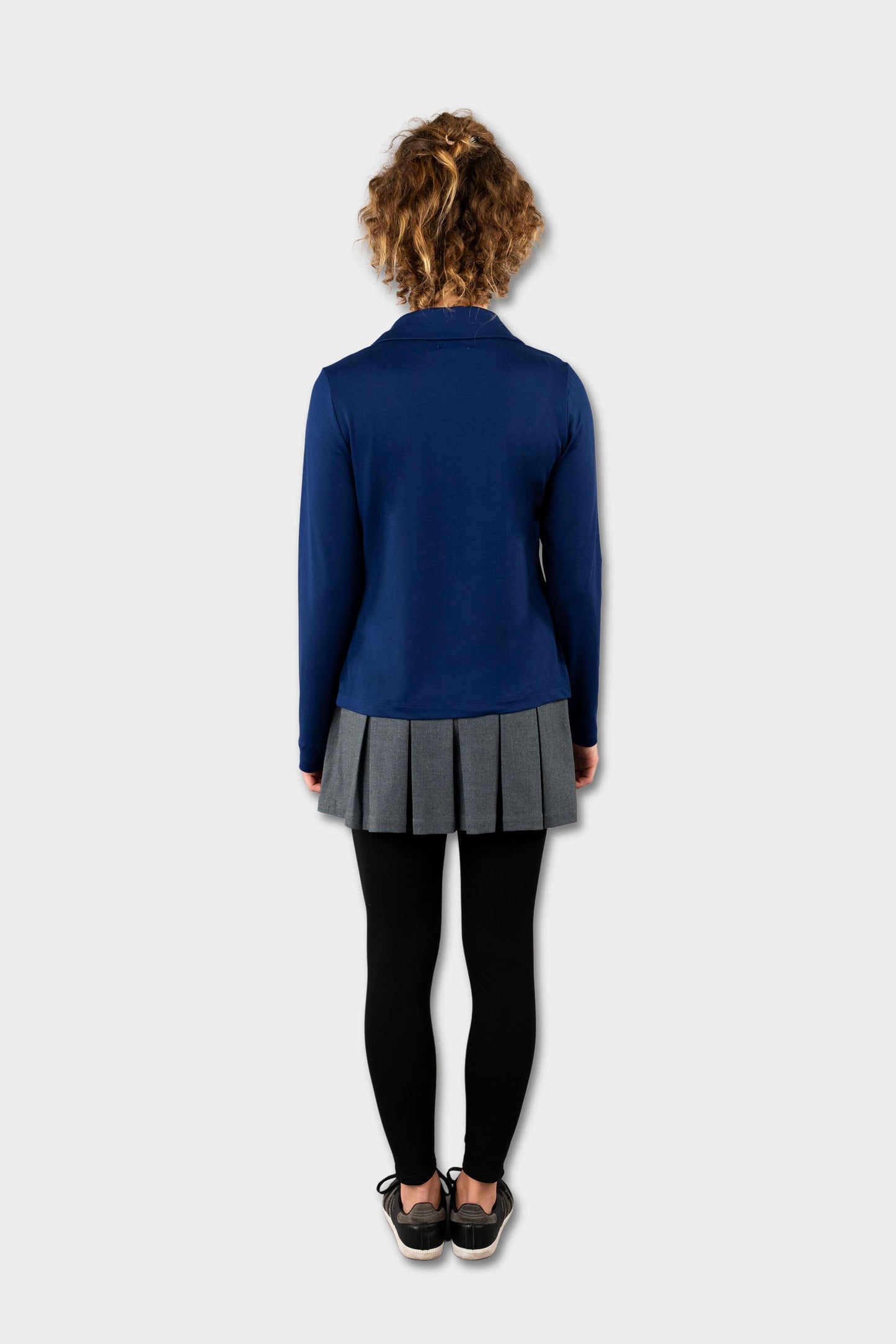 AOLP Cozy Long Sleeve Polo Navy