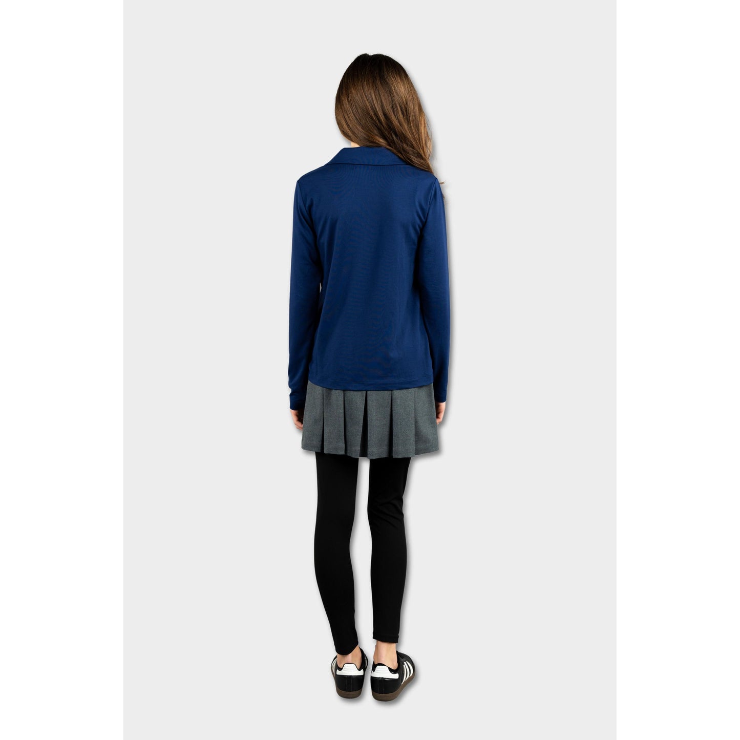 AOLP Cozy Long Sleeve Polo Navy