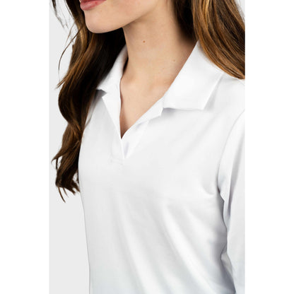 AOLP Cozy Long Sleeve Polo White