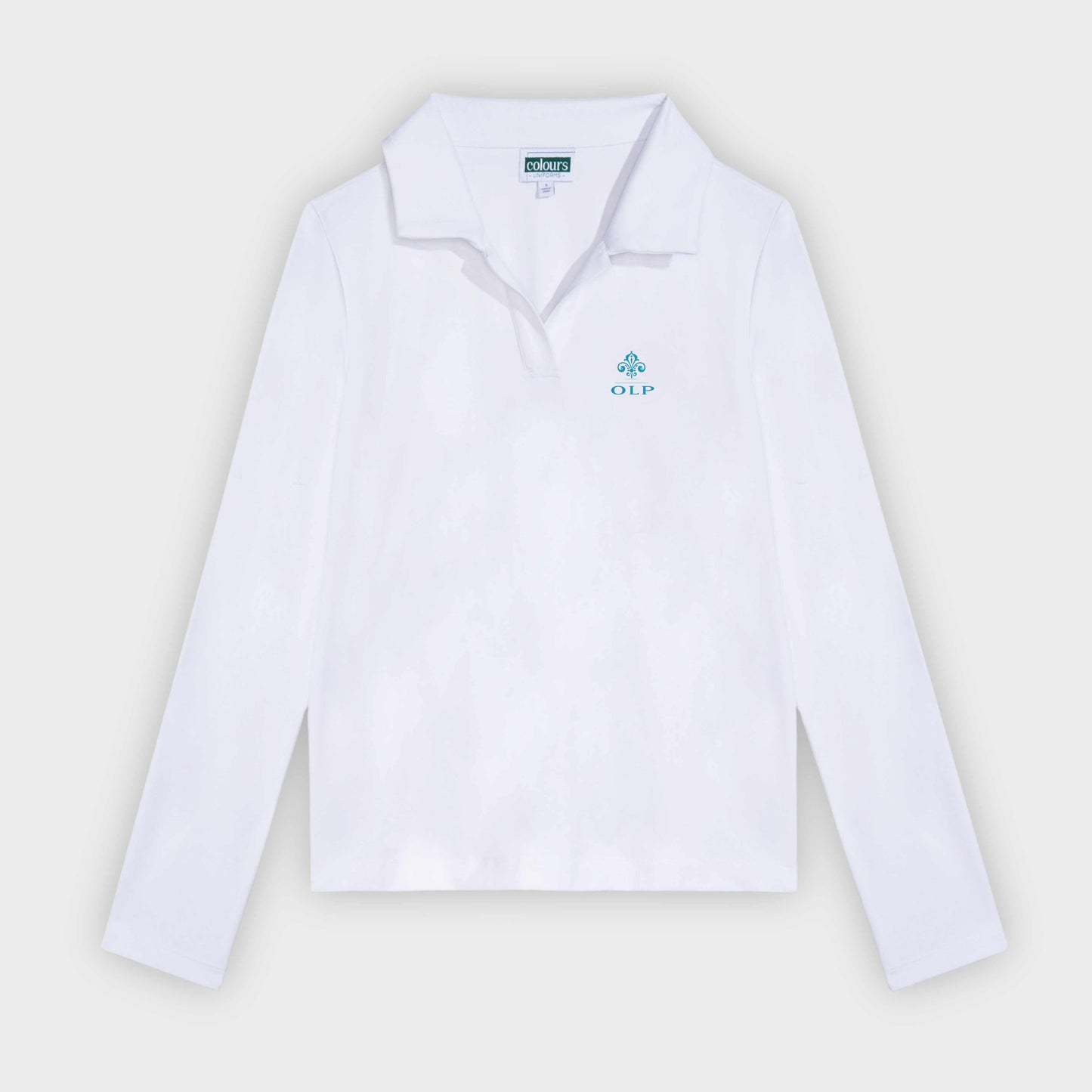 AOLP Cozy Long Sleeve Polo White