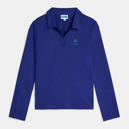 AOLP Cozy Long Sleeve Polo Navy