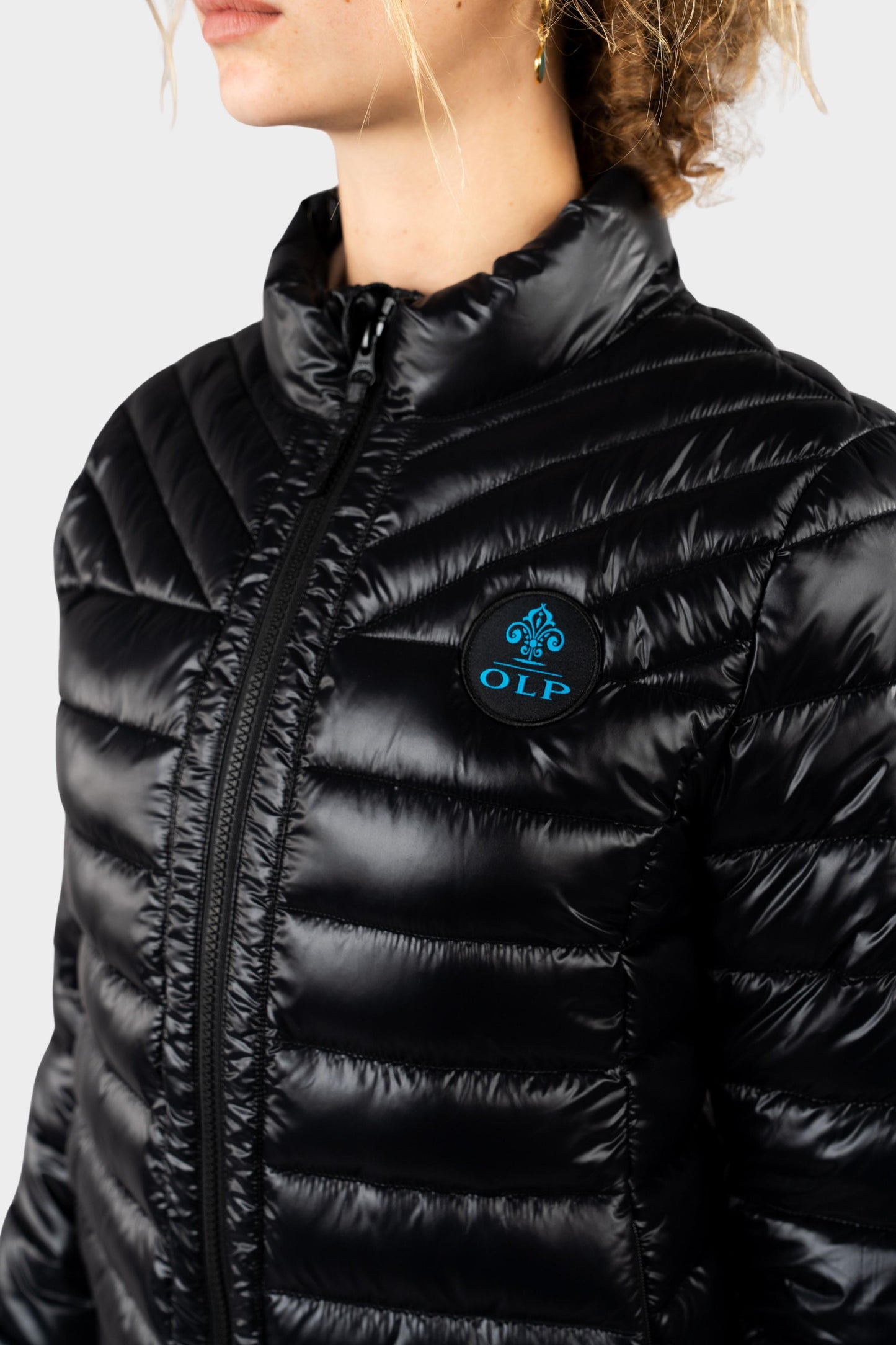 AOLP Hi-Gloss Puffer Jacket Black