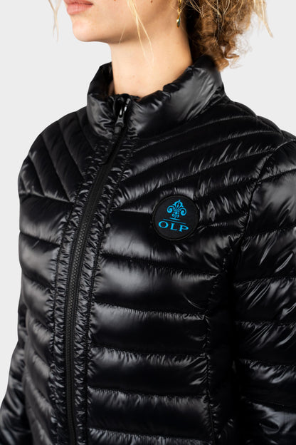AOLP Hi-Gloss Puffer Jacket Black