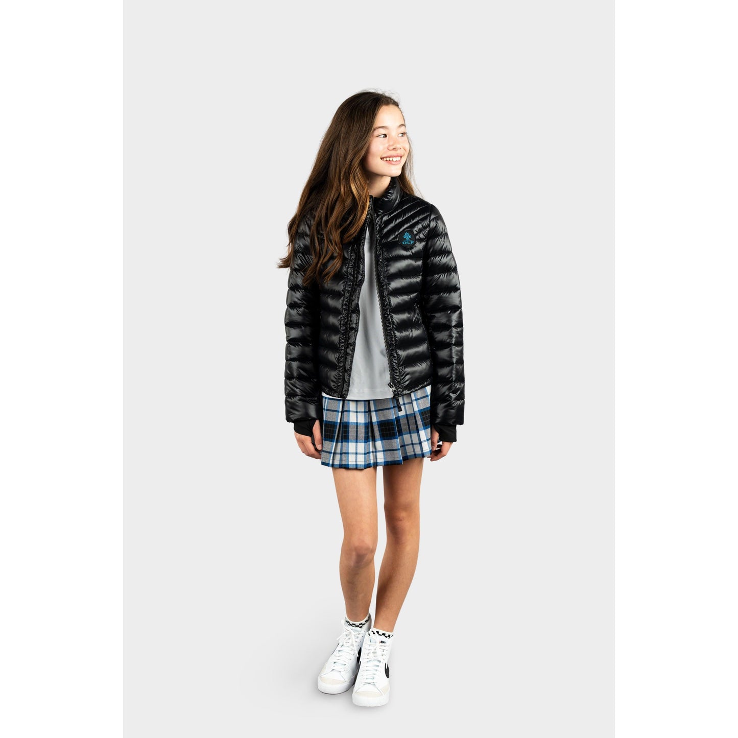 AOLP Hi-Gloss Puffer Jacket Black