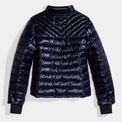 AOLP Hi-Gloss Puffer Jacket Black