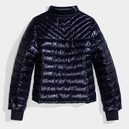 AOLP Hi-Gloss Puffer Jacket Black