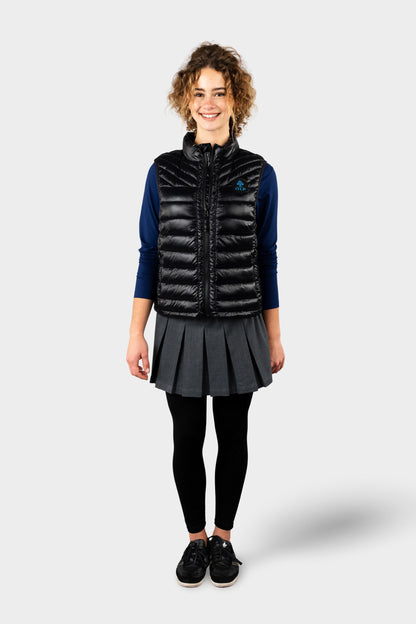 AOLP Hi-Gloss Puffer Vest Black
