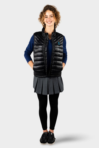 AOLP Hi-Gloss Puffer Vest Black