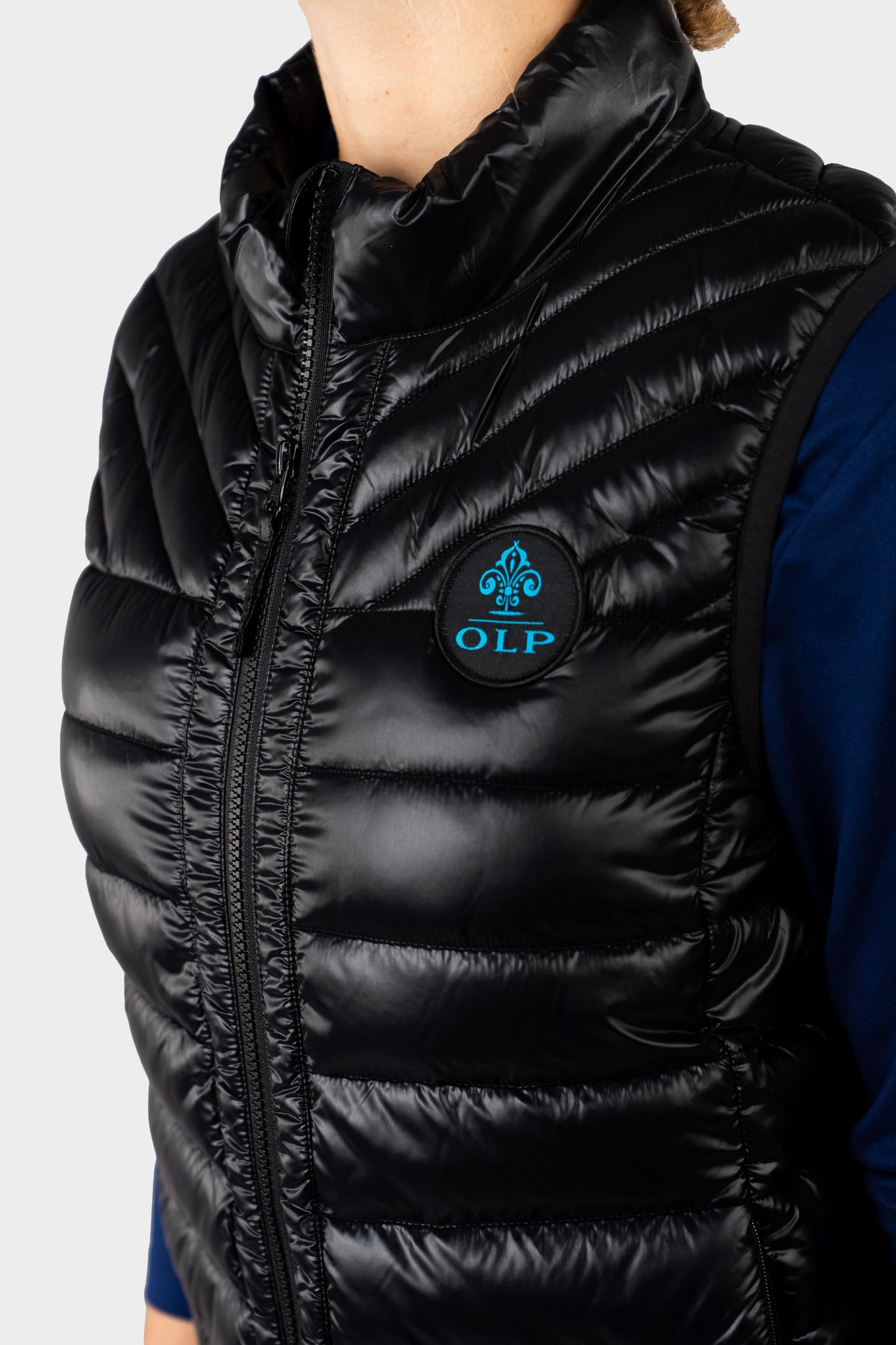 AOLP Hi-Gloss Puffer Vest Black