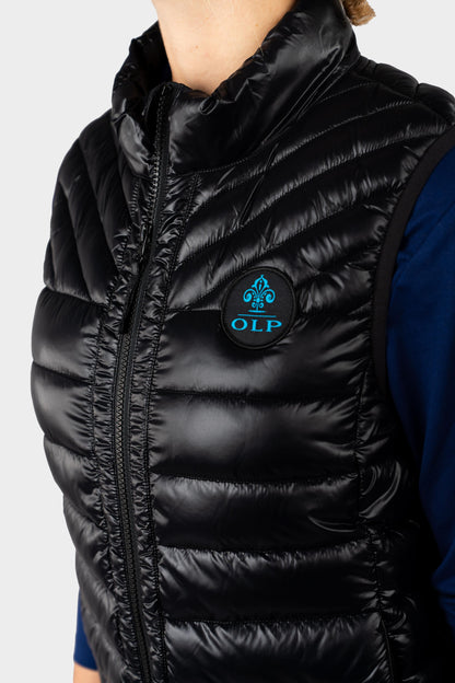 AOLP Hi-Gloss Puffer Vest Black