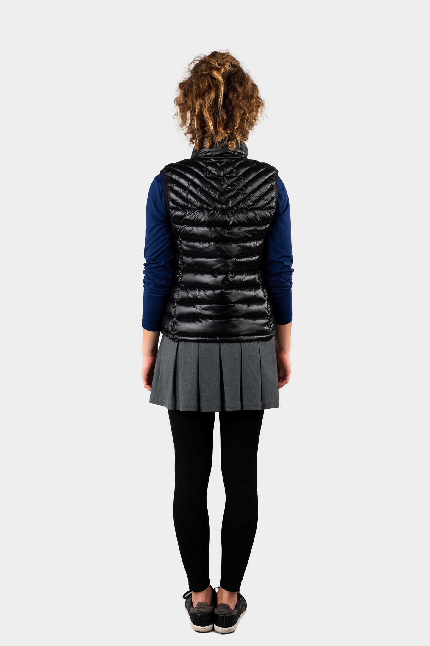 AOLP Hi-Gloss Puffer Vest Black