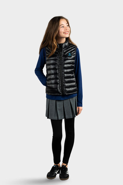 AOLP Hi-Gloss Puffer Vest Black