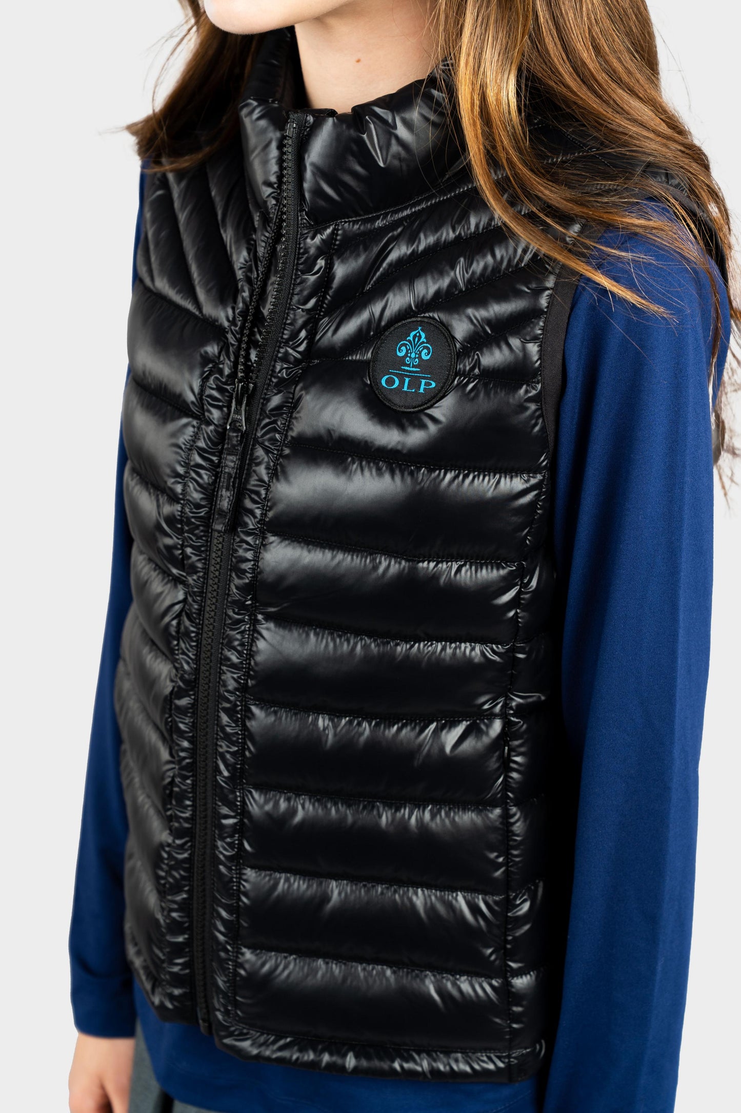 AOLP Hi-Gloss Puffer Vest Black