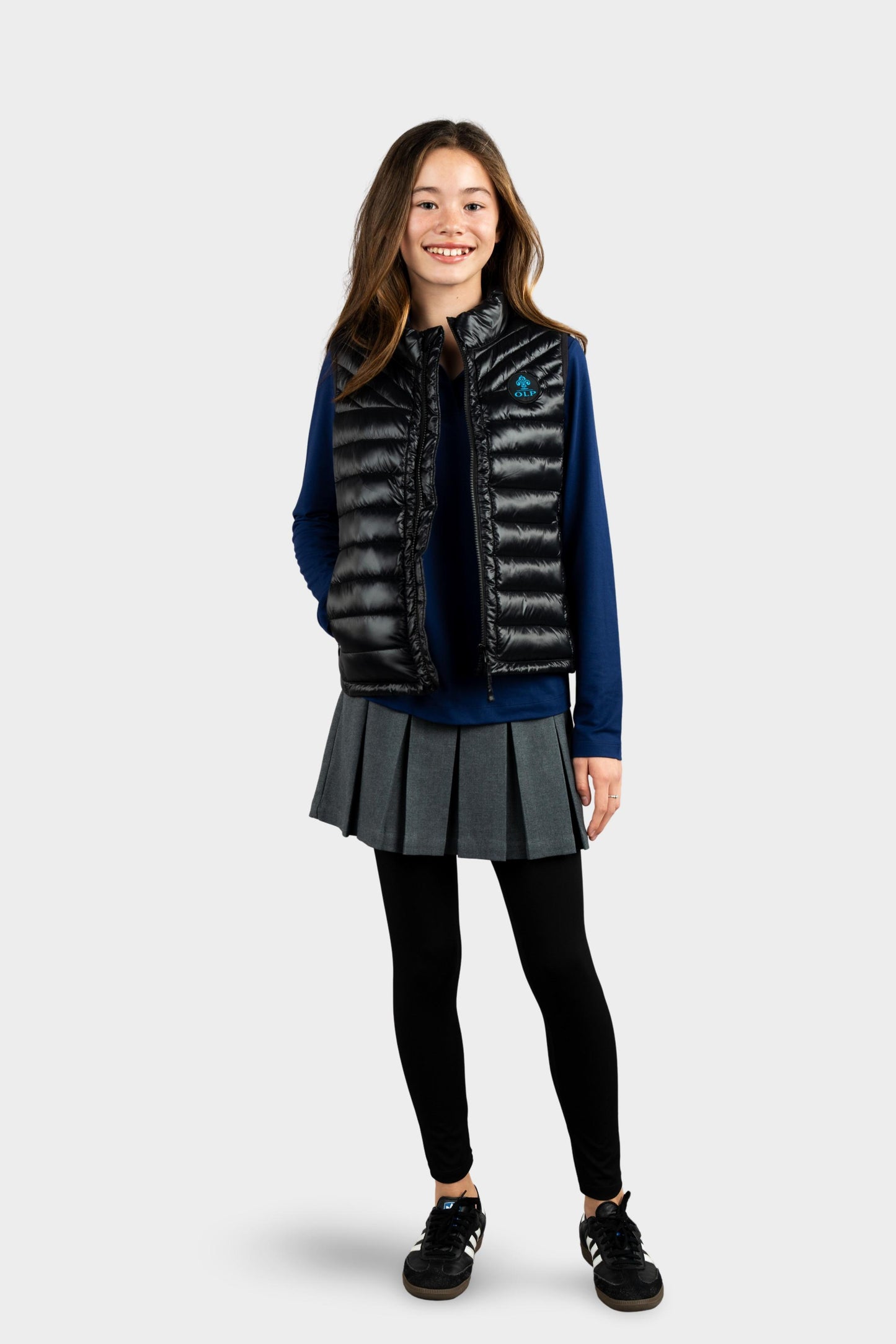 AOLP Hi-Gloss Puffer Vest Black