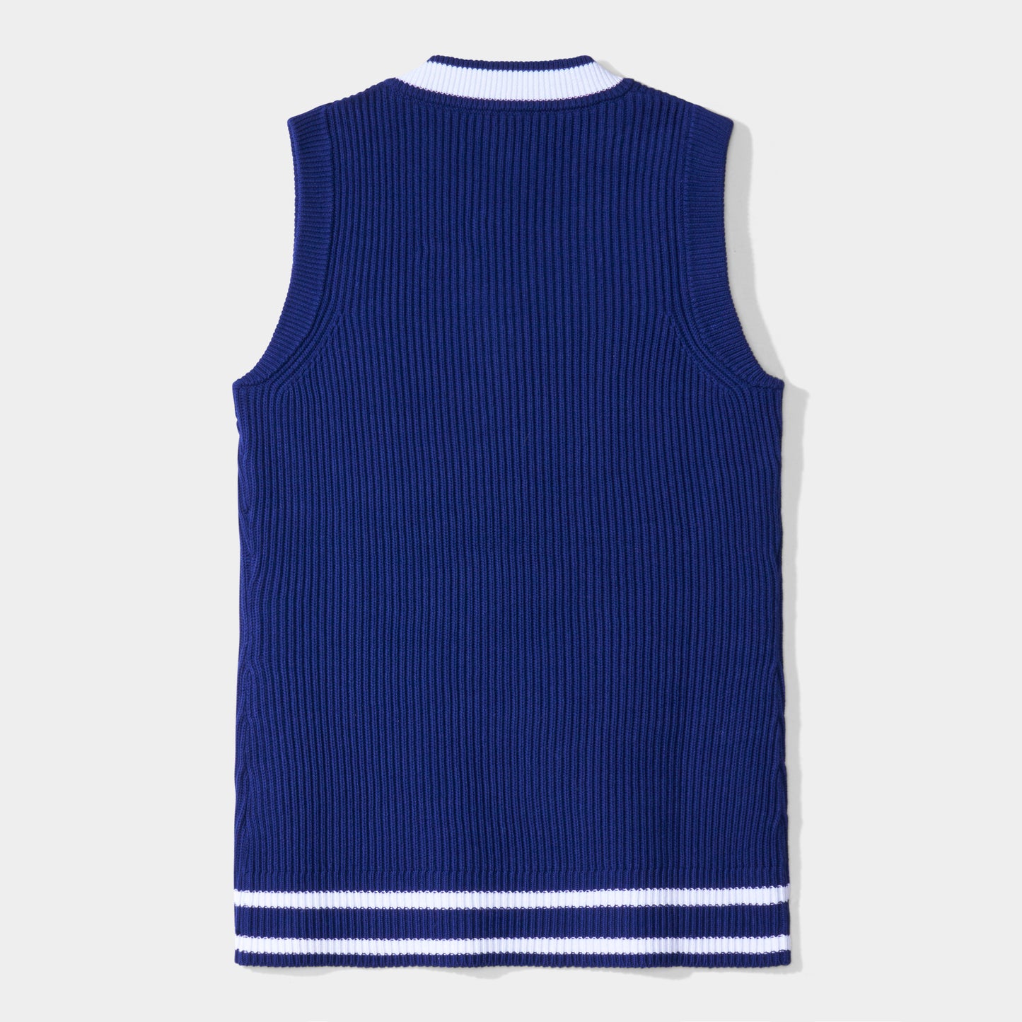 AOLP Letterman Striped Sweater Vest Navy