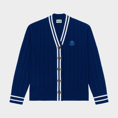 AOLP Letterman V-Neck Cardigan Navy