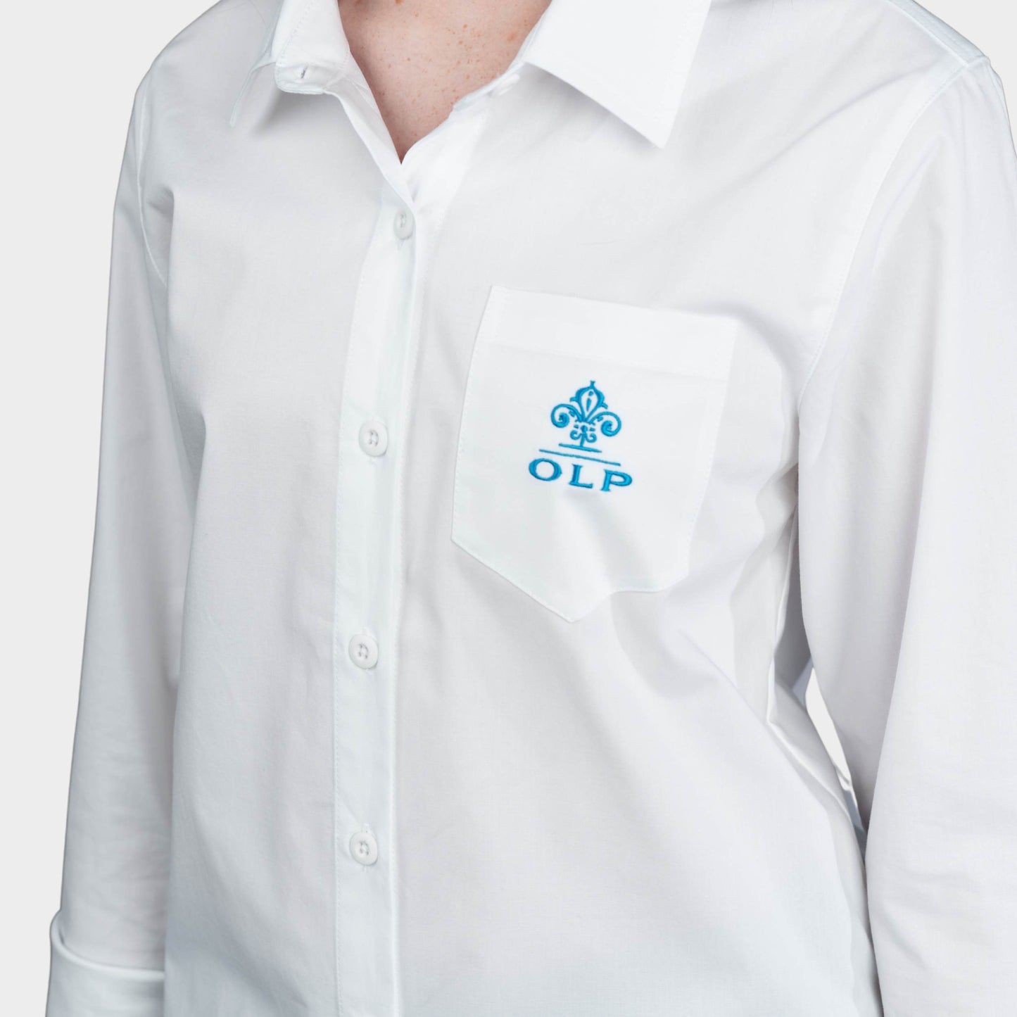 AOLP Long Sleeve Button Down Shirt White