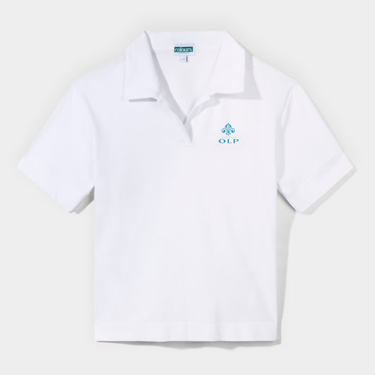 AOLP Breezy Boxy Short Sleeve Polo White