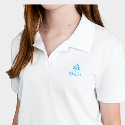 AOLP Breezy Boxy Short Sleeve Polo White